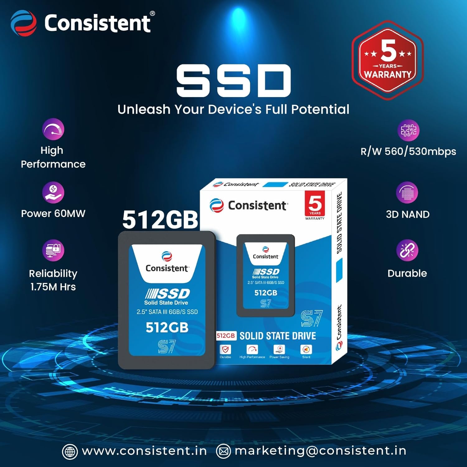 SSD 512GB CONSISTENT SATA