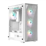 Circle Furious 240 Mesh ARGB (ATX) Mid Tower Gaming Cabinet (White)