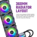 Cooler Master MasterLiquid ML360 Illusion ARGB CPU Liquid Cooler (Black) - Image 14