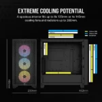 Corsair 3000D RGB Airflow Mid-Tower (ATX) Cabinet (Black) - Image 2
