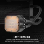 Corsair ICUE H150i Elite Capellix XT 360mm RGB CPU Liquid Cooler (Black) - Image 3