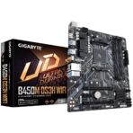 Gigabyte B450M DS3H WiFi AM4 Micro-ATX Motherboard with DDR4 Support
