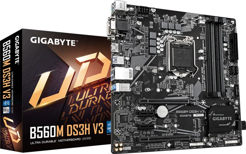 B560M DS3H V3 GIGABYTE GIGABYTE B560M DS3H V3 LGA1200 Micro-ATX Motherboard for Intel - Image 1
