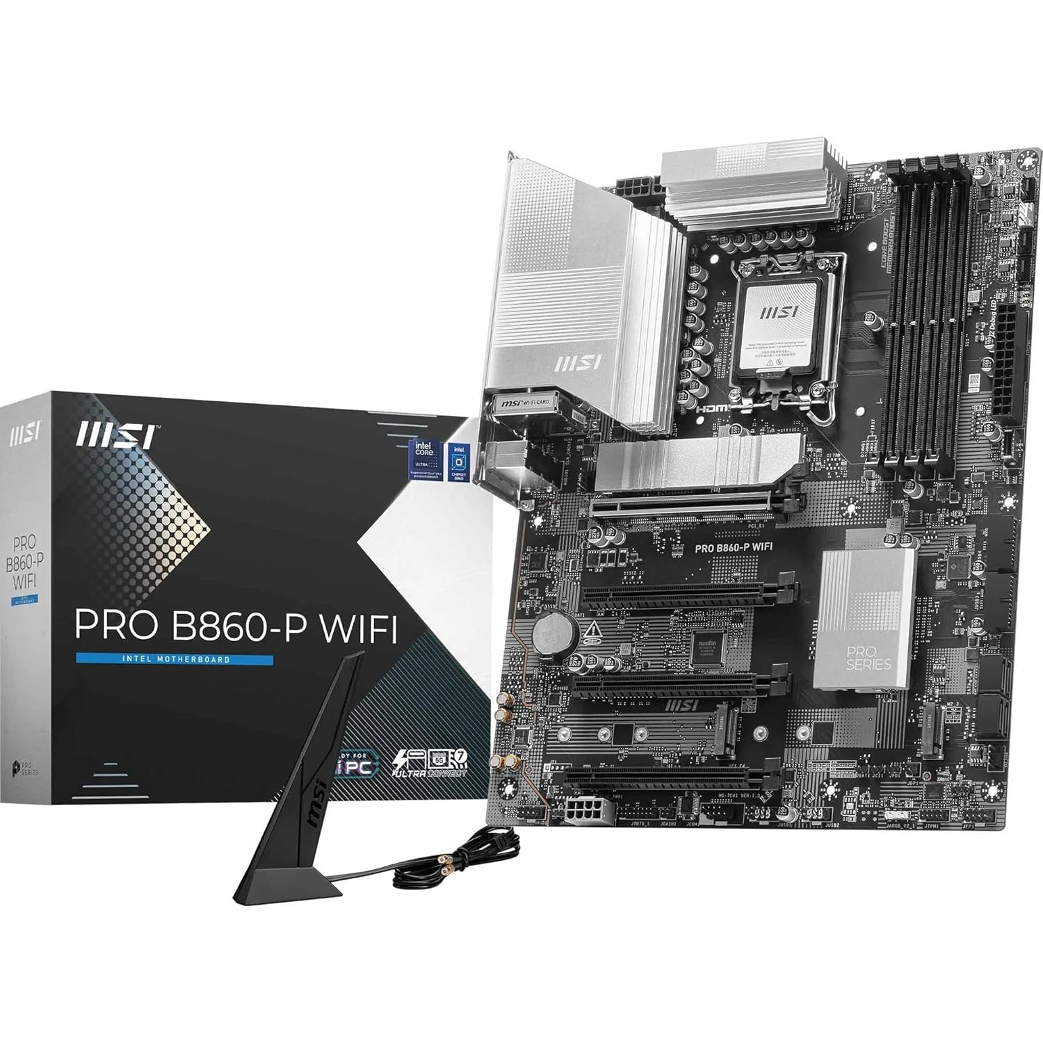 B860 P WIFI MSI MB MSI PRO B860-P WiFi Motherboard – ATX | Intel Core Ultra Series 2 | Wi-Fi 7 - Image 1