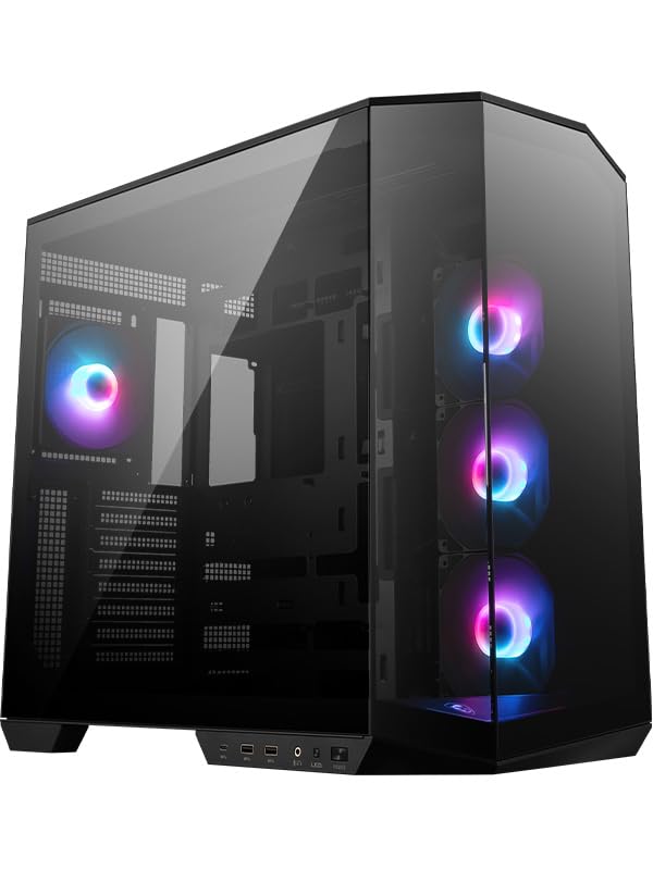MSI CABINET MAG PANO 100R PZ BLACK 1 MSI MAG PANO 100R PZ Black Mid-Tower Gaming Cabinet | 4× ARGB Fans - Image 1