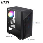 MSI PRO Forge M050A Mini Tower PC Case | Micro-ATX | 4× ARGB Fans - Image 2