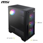 MSI MAG Forge 130A Airflow Mid-Tower Gaming Cabinet | Auto-ARGB Fans - Image 3