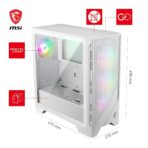 MSI MAG Forge 320R Airflow White Mid-Tower Gaming Cabinet | ARGB Fans - Image 2