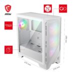 MSI MAG Forge 320R Airflow White Mid-Tower Gaming Cabinet | ARGB Fans - Image 2