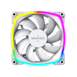 Montech AX120 PWM ARGB White 120mm Cabinet Fan (Single Pack)